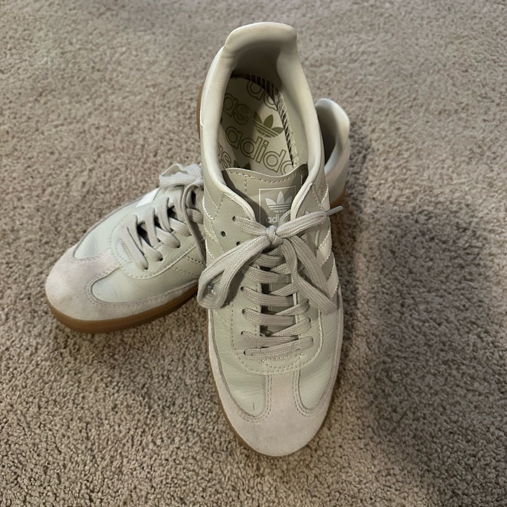 Adidas Samba Tan and White